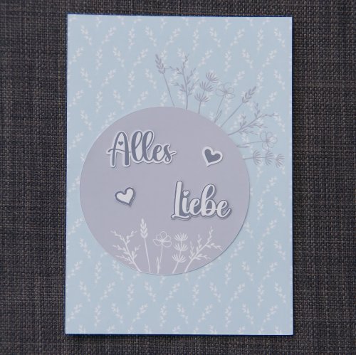 Alles Liebe Kreis mit Blumen